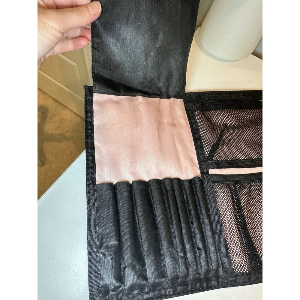 Mary Kay Black Foldable Travel Cosmetic Bag Makeup Organizer Case